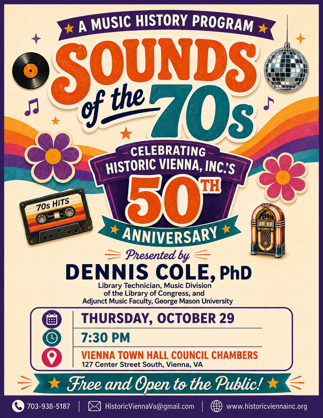 The Sounds of the 70s @ Vienna Town Hall Council Chambers